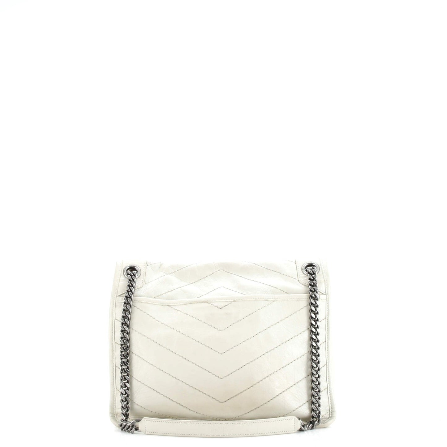 Saint Laurent Niki Chain Flap Bag Matelasse Chevron Leather Medium