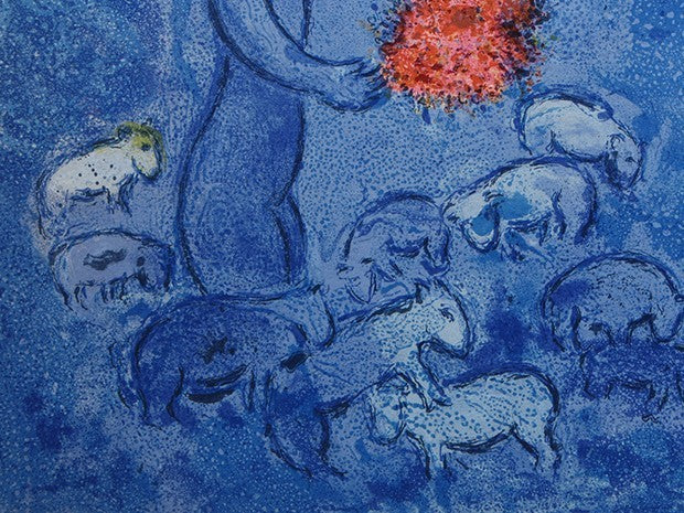 Lithograph by Marc Chagall of spring from Daphnis et Chlo in 1961.