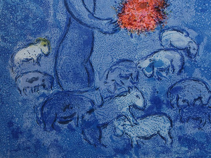 Lithograph by Marc Chagall of spring from Daphnis et Chlo in 1961.