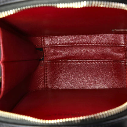 Chanel Filigree Vertical Vanity Case Quilted Caviar