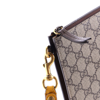 Gucci Neo Vintage Wristlet Pouch Gg Coated Canvas