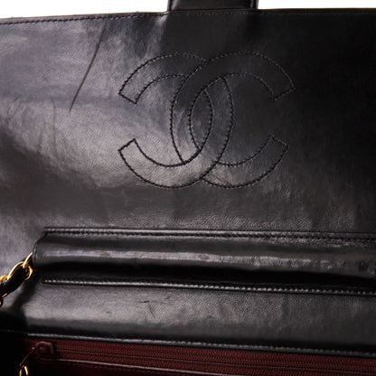 Chanel Vintage Clutch With Chain Quilted Leather Medium