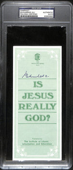 Muhammad Ali Signed/Autographed 8.5x3.5 Islamic Pamphlet Slab PSA/DNA 193453
