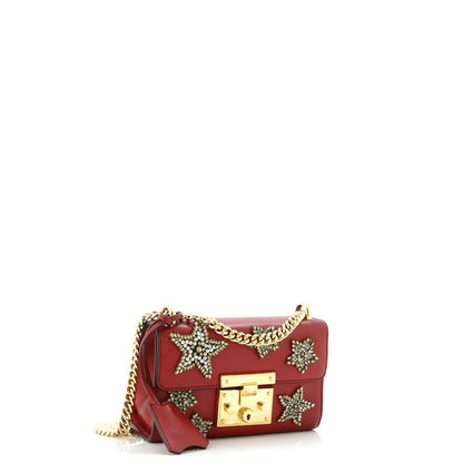 Gucci Padlock Shoulder Bag Embellished Leather Small
