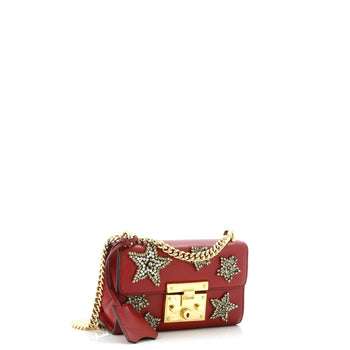 Gucci Padlock Shoulder Bag Embellished Leather Small