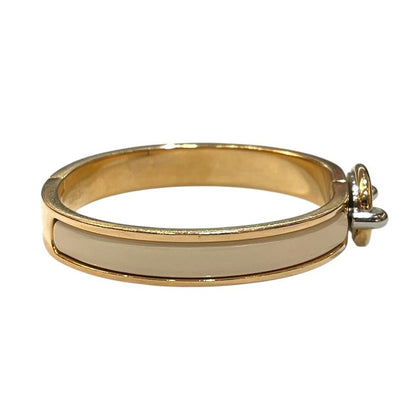 Hermes Mini Clic Bracelet In Nata Gold, Metal, Enamel