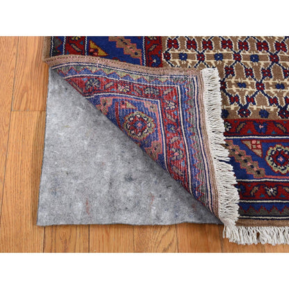 6'8"X9'1" Brown New Zoroastrian Serrib Pure Wool Hand Knotted Rug