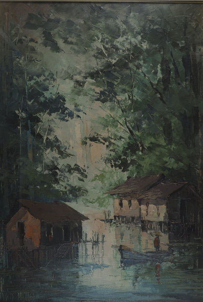 Pablo Matania (Brazilian) Original Painting Oil Canvas Signed Framed Landscape