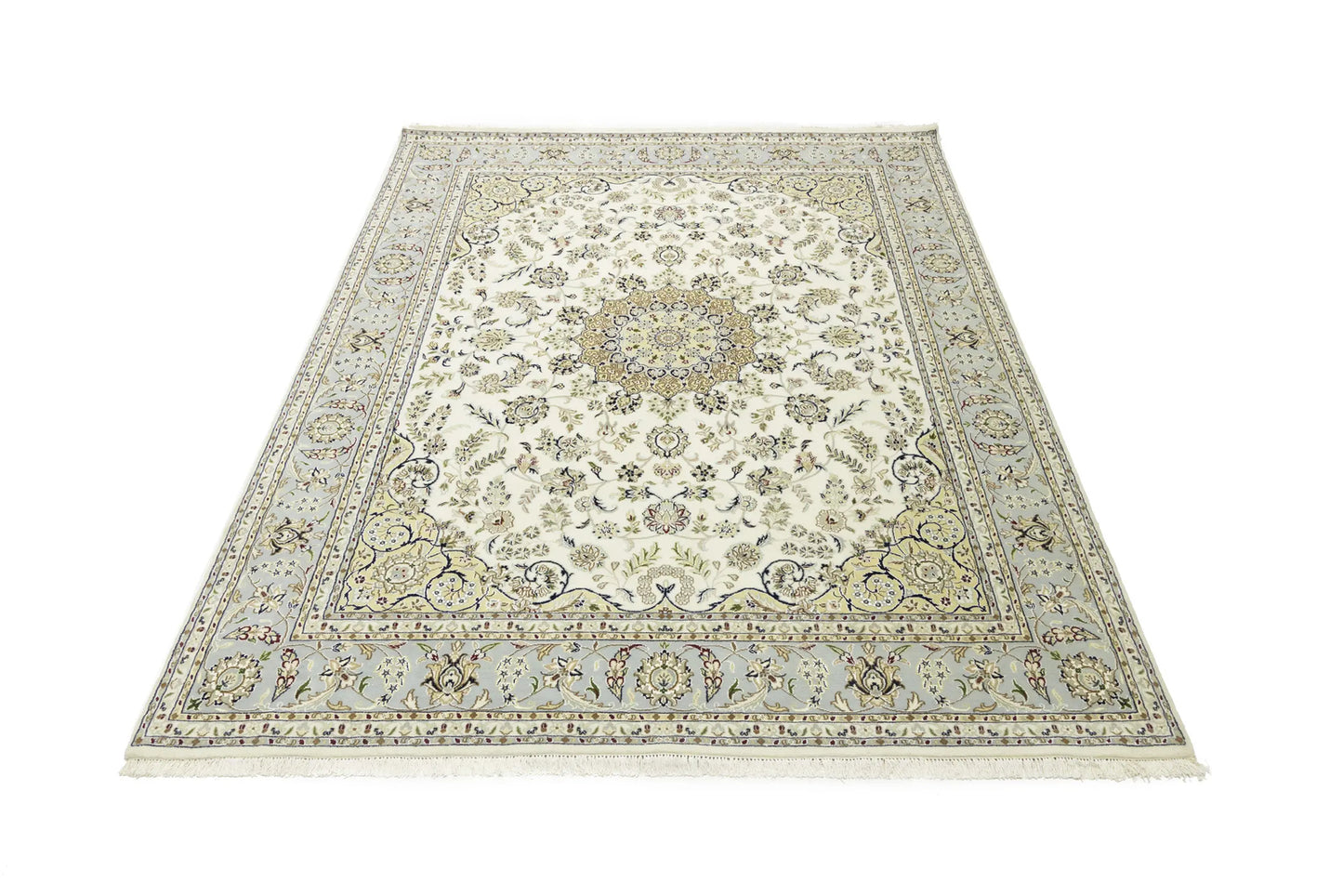Indo-Nain 8X10 ft Classic Floral Oriental Rug for Living Room Decor