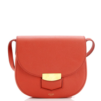 Celine Trotteur Crossbody Bag Grainy Leather Small