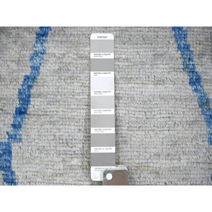 11'9"X15'7" Gray Wool Hand Knotted Moroccan Berber Design Oversized Rug