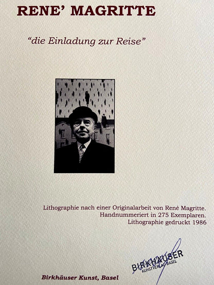 Ren Magritte Lithograph Coa Signed Numbered By Hand