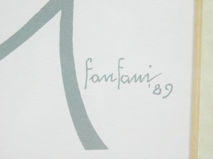 Amintore Fanfani Abbraccio (1989) Signed Lithograph Xxviii/Xxx  Framed Italia