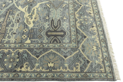 Large Oushak Wool Oriental Rug Muted Floral