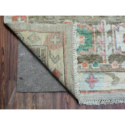 8'2"X10'3" Gray Soft Wool Hand Knotted Anatolian Village Inspired Rug