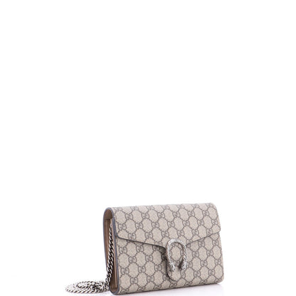 Gucci Dionysus Chain Wallet Gg Coated Canvas Small