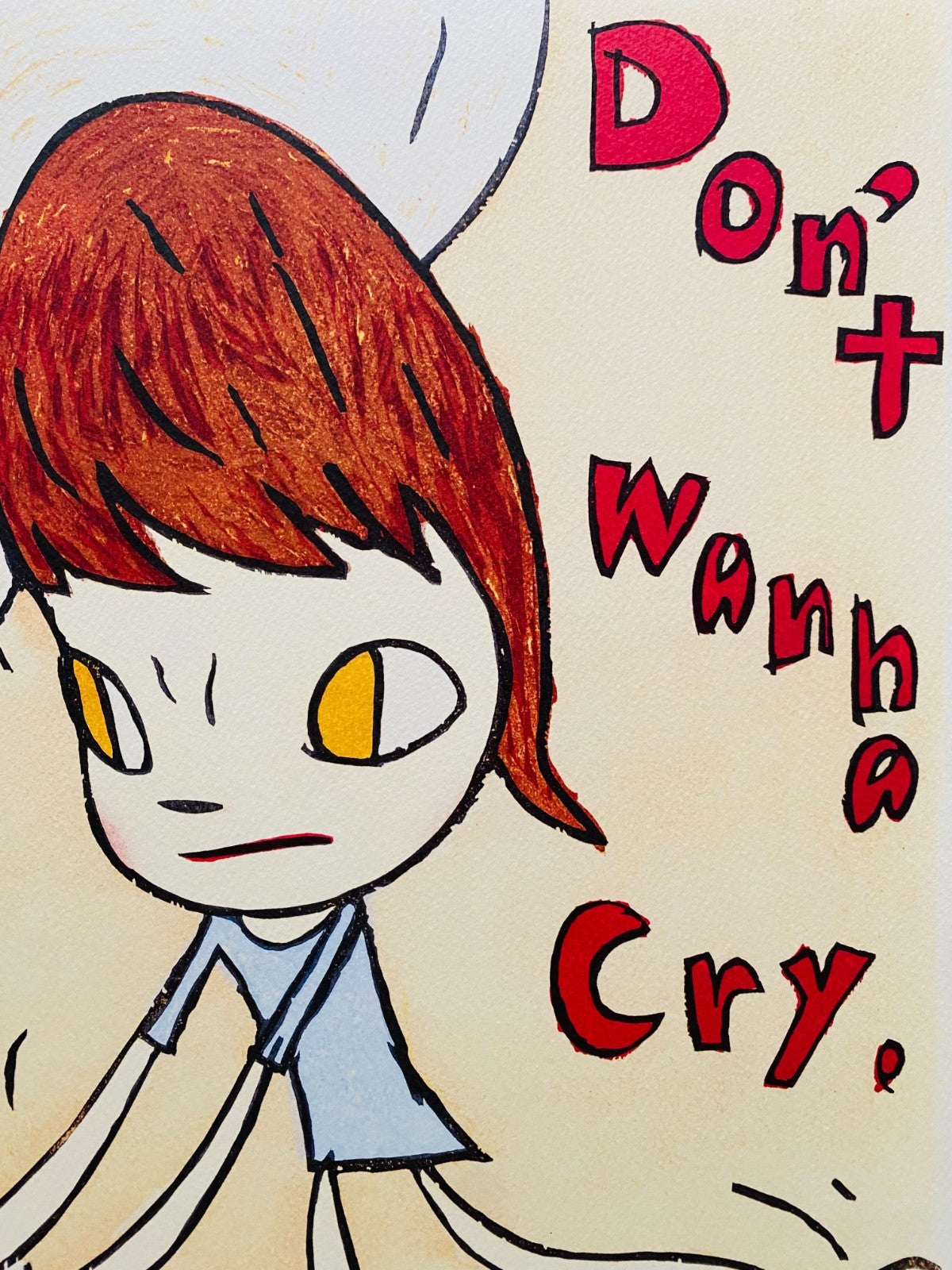 Yoshitomo Nara Lithograph Coa Signed In Pen Numbered In Pencil