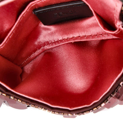 Fendi Chain Baguette Charm Bag Sequins Nano