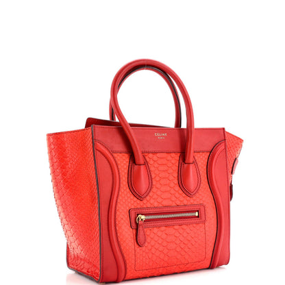 Celine Luggage Bag Python Micro