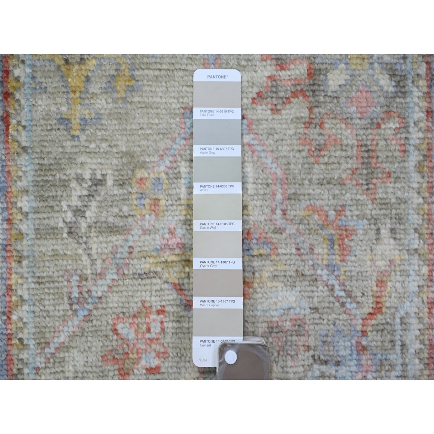 2'6"X19'8" Gray Afghan Angora Oushak Wool Hand Knotted Xl Runner Rug