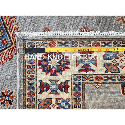 2'9"X18'2" Jubilee Gray Wool Afghan Super Kazak Xl Runner Oriental Rug