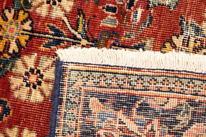 Semi-Antique Handmade Oriental Rug Red Carpet
