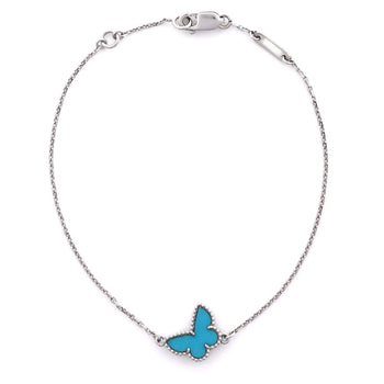 Van Cleef & Arpels Sweet Alhambra Butterfly Bracelet 18K White Gold