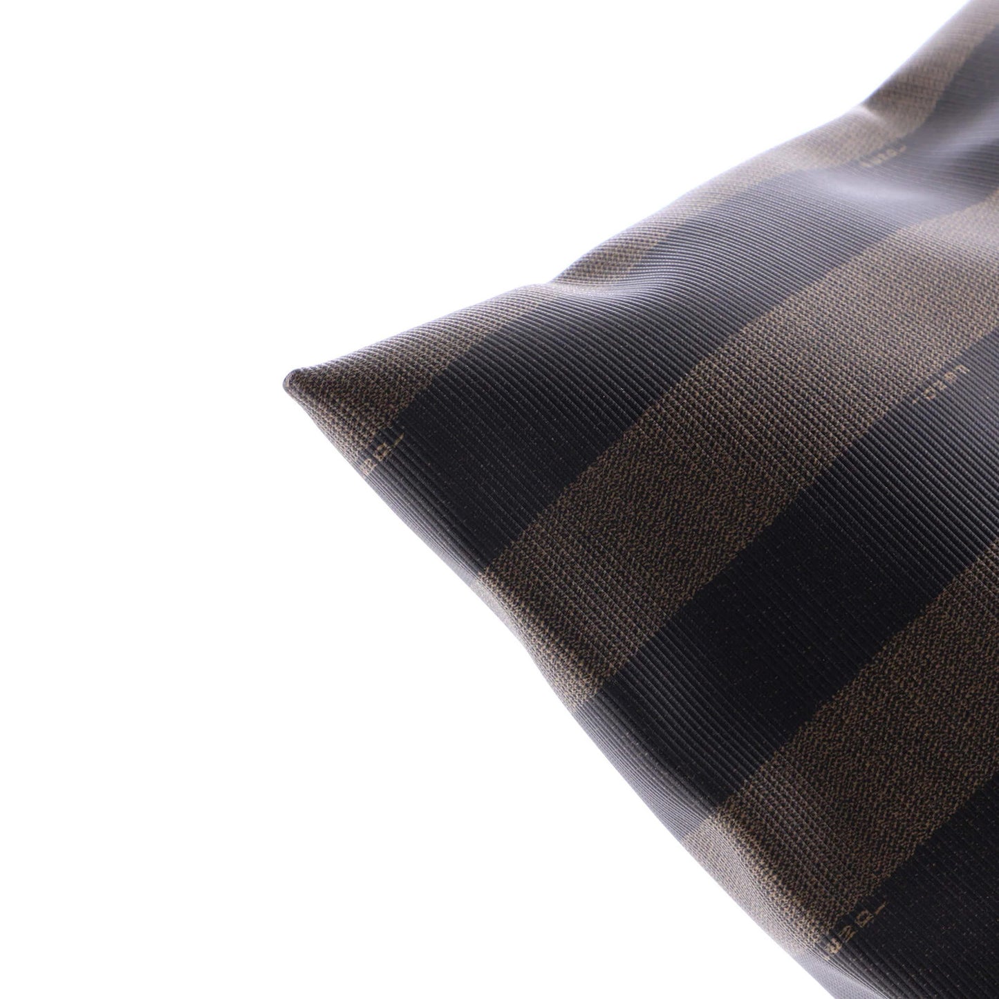 Fendi Vintage Pequin Cut Out Handle Bag Coated Canvas Large