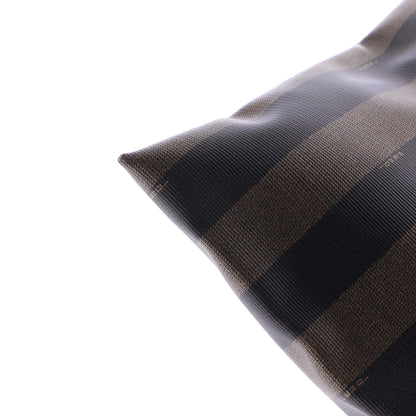 Fendi Vintage Pequin Cut Out Handle Bag Coated Canvas Large