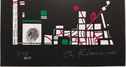 Risaburo Kimura Signed Original Serigraph Screenprint City-63 Framed