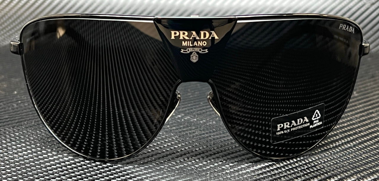 PRADA PR 69ZS 1AB5S0 Black Dark Grey Men's 68 mm
