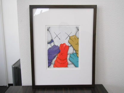 Hand signed silkscreen print urge by KAWS limited edition framed