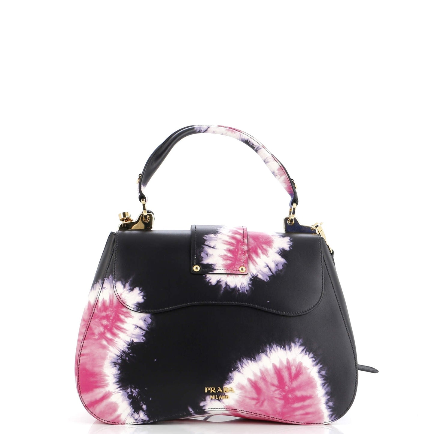 Prada Sidonie Top Handle Bag Printed Leather Large