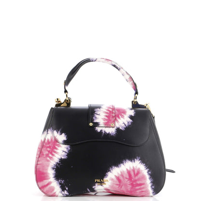Prada Sidonie Top Handle Bag Printed Leather Large