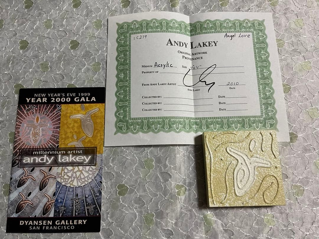 Spiritual Acrylic Painting Signed With Andy Lakey COA 2010