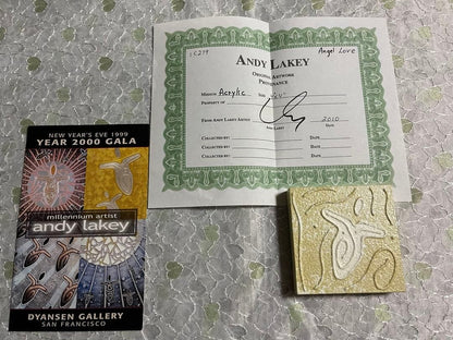 Spiritual Acrylic Painting Signed With Andy Lakey COA 2010