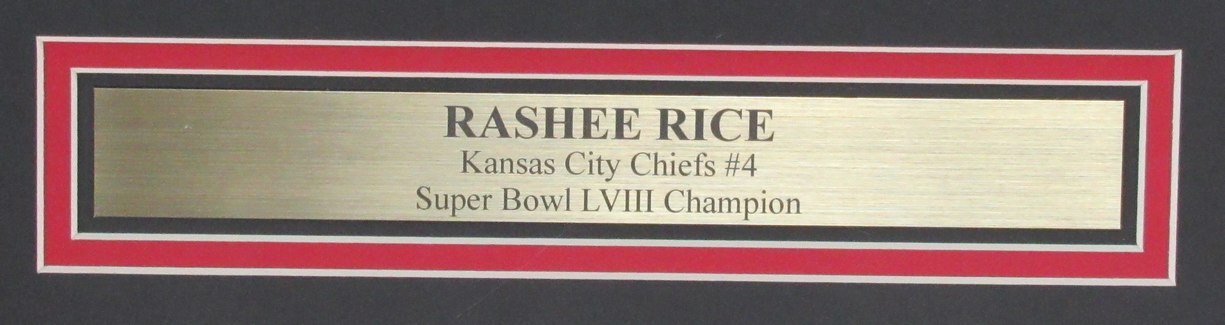 Rashee Rice Signed 16X20 Photo Kansas City Chiefs Framed Beckett 187177