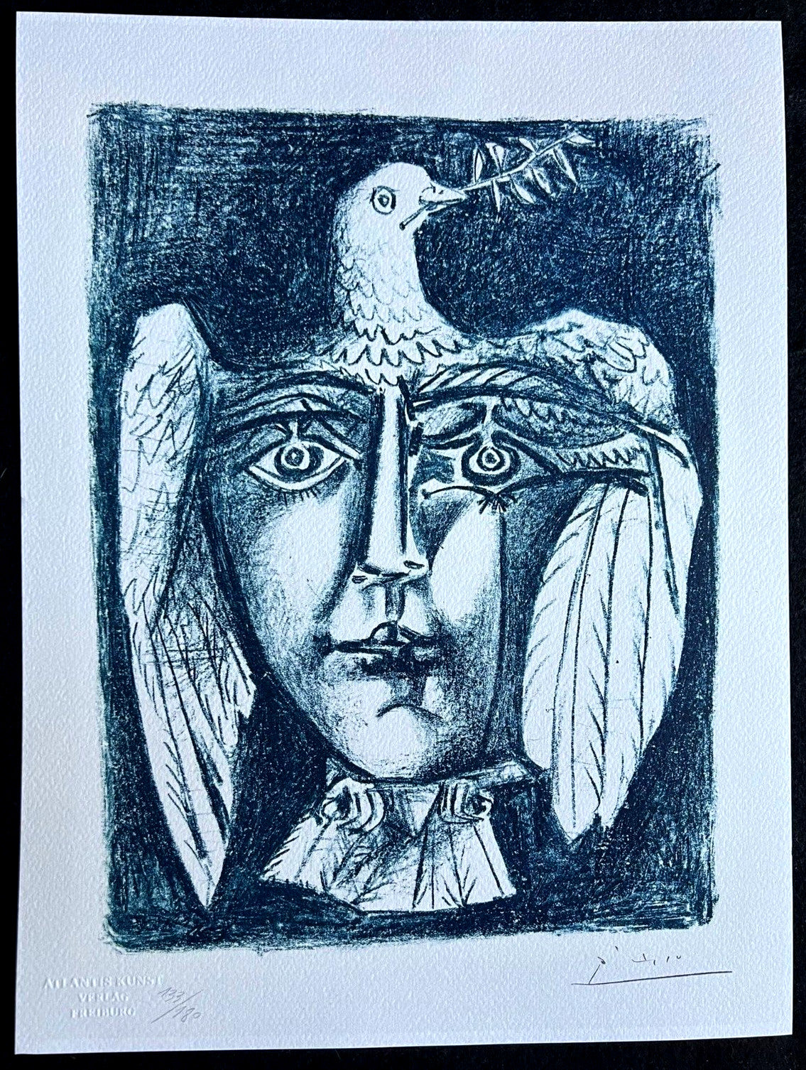 Pablo Picasso Lithograph Coa Signed In Pen Numbered By Hand Stamped Crayon