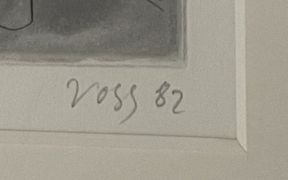 Jan Voss (Germany) 1982 Signed Original Etching Print Ed50 Framed