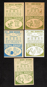 1968 Topps Football Card Complete Set (1-219)