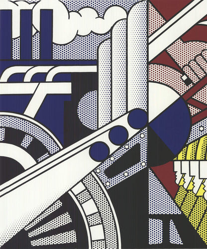 Blu ROY LICHTENSTEIN Study For Preparedness 27.5" x 35.5" Serigraph 1989 Pop Art