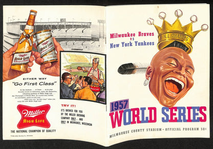 1957 World Series Program Milwaukee Braves Vs. New York Yankees 197192
