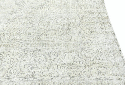 Distressed Vintage Oriental Rug Floral Dining