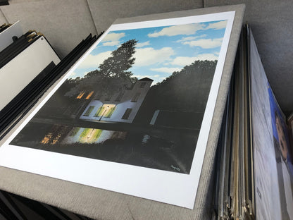 Rene Magritte L'Empire Des Lumieres " Poster Surrealism Black