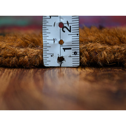 4'1"X5'9" Tribal Design Hand Made Pure Wool Colorful Afghan Village Rug