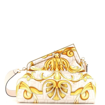 Fendi X Versace Fendace First Bag Printed Zucca Silk Medium
