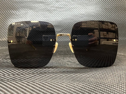 GUCCI GG1147S 001 Gold Square 62 mm Women's
