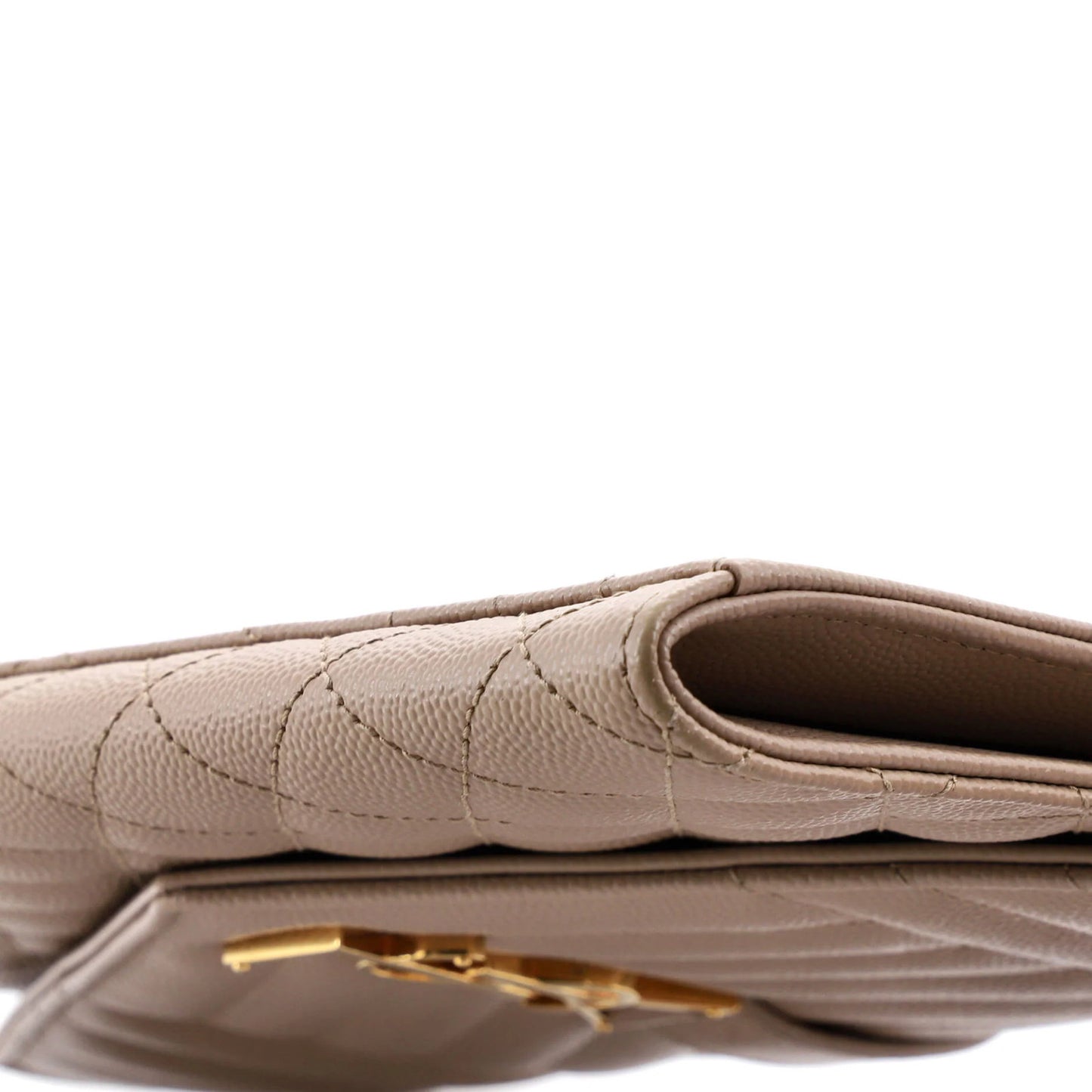 Saint Laurent Classic Monogram Envelope Wristlet Clutch Mixed Matelasse Leather