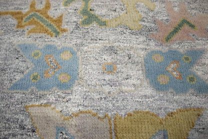 Handmade Oushak Floral Style Rug Colorfast Wool