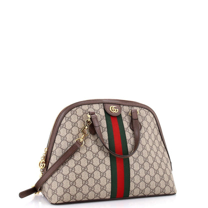 Gucci Ophidia Dome Top Handle Bag Gg Coated Canvas Medium